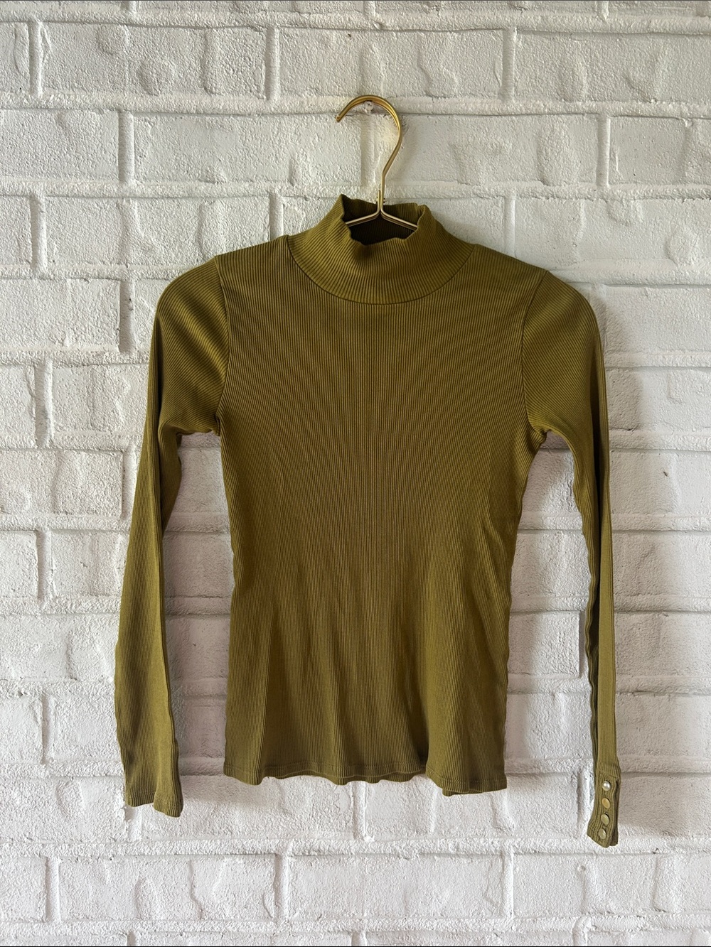 Sezane olive green turtle neck